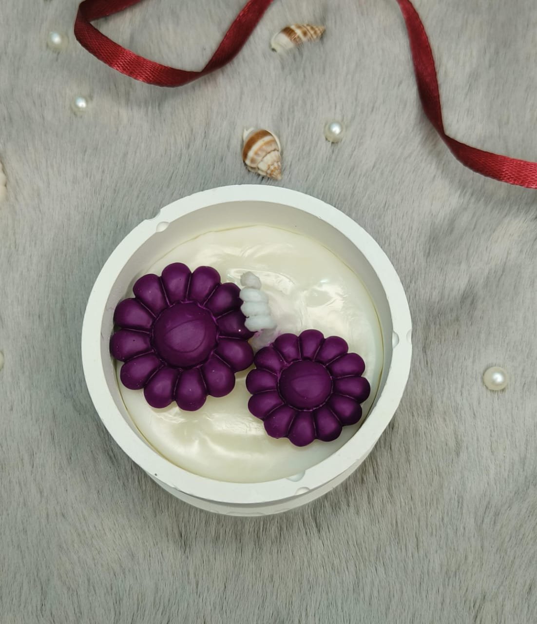 Violet Bloom Candle